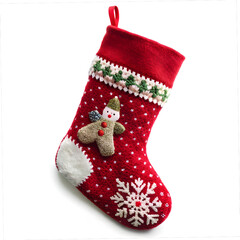 christmas sock isolated on white