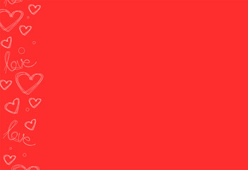 Valentines day vector doodle background template