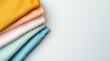 Colorful fabric swatches neatly arranged for design inspiration and textile selection.