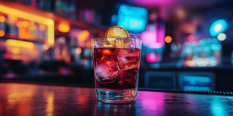 Enjoy vibrant and colorful cocktails served over ice. 