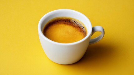 Naklejka premium Enjoy your favorite brew in a pristine white coffee cup.