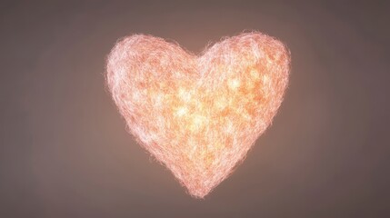 Fototapeta premium Glowing Heart Shape Abstract Love Valentines Day Romantic Warm Light Fuzzy Texture