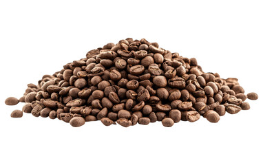 Obraz premium Pile of Coffee Beans on Transparent Background