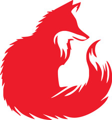 Red fox Vector Isolated on white background vector illustration. Stock vector. Red fox cartoon vector illustration. Wild Animals Icon. Funny red fox collection. Red Fox Color Icon For Book.
