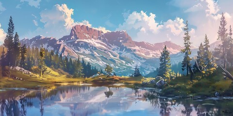 alpine mountain landscape