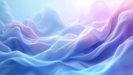 Obraz premium Glowing pearly textures. A harmonious dance of soft blues and lilacs interlaces elegantly, reflecting prismatic light in a seamless ebb and flow. Absolutely noise-free, 4K UHD.