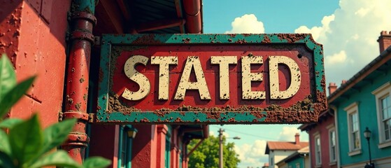 Restored Street Sign - Home Renovation Illustration