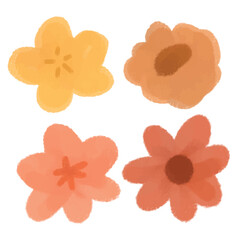 various flower clipart abstract autumn color