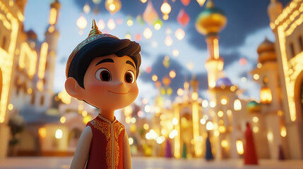 PERSONALIZED 3D SALAM FROM ANIMATED Eid Traditions 