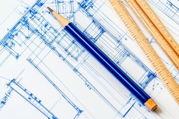 Detailed Welding Planner Layout Sketch on White Background