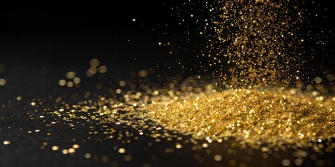 Golden Glitter Shower A Luxurious and Sparkling Background