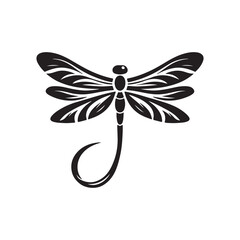 black and white dragonfly