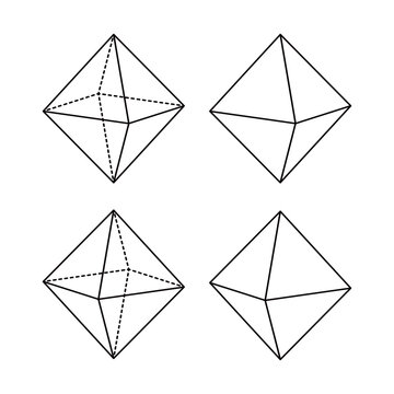 正八面体の図のセット
