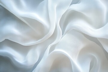 Obraz premium Abstract White Silk Fabric Drapes