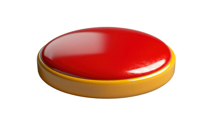 red emergency button isolated on white background