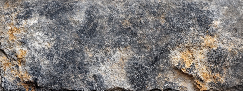 Poster A textured rock surface featuring dark and light patterns with natural variations.