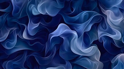 Obraz premium Abstract Blue Swirling Fabric Design Illustration