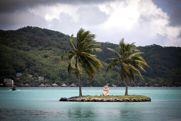 Naklejka premium Bora Bora, French Polynesia, the Crown of Islands