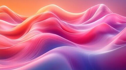 Obraz premium Abstract pink and orange wave background.