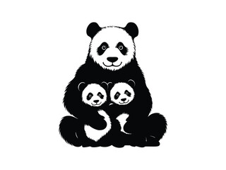 Mother’s Day Panda Silhouette, Best Mom Creative Vector