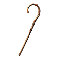 Fototapeta premium Walking stick isolated on transparent background