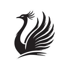 Obraz premium black and white bird