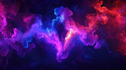Fototapeta premium Colorful Abstract Smoke Waves in Vibrant Purple and Blue Hues