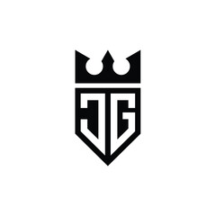 JG monogram logo design letter text name symbol monochrome logotype alphabet character simple logo