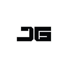 JG monogram logo design letter text name symbol monochrome logotype alphabet character simple logo