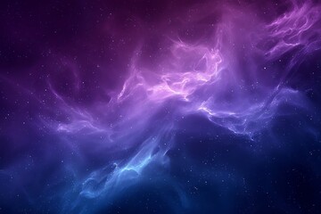 Cosmic Nebula Swirling Purple And Blue Hues