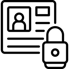 Fototapeta premium id card icon