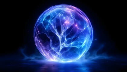 crystal, ball, glowing, aura, mystical, dark, background, isolated, magical, ethereal, mysterious, fantasy, sphere, enchanted, radiant, luminous, glass, orb, spiritual, witchcraft, fortune, divination