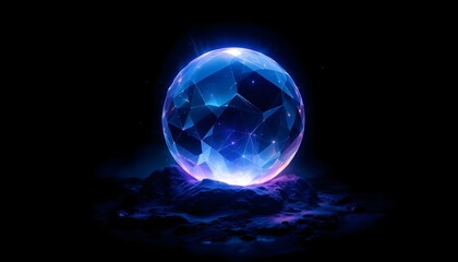 crystal, ball, glowing, aura, mystical, dark, background, isolated, magical, ethereal, mysterious, fantasy, sphere, enchanted, radiant, luminous, glass, orb, spiritual, witchcraft, fortune, divination