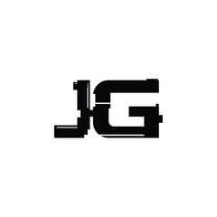 JG monogram logo design letter text name symbol monochrome logotype alphabet character simple logo