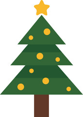 Fototapeta premium Christmas Tree With Star icon
