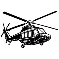 helicopter illustration vector art