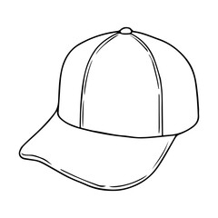 hat outline vector illustration