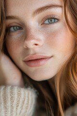 Woman with freckles