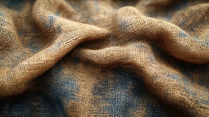 Close-up of textured fabric with natural tones and patterns.