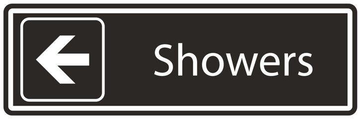 Shower room sign