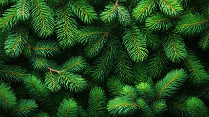 Lush evergreen texture.  Dense, vibrant green pine branches.