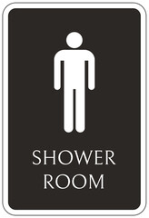 Shower room sign