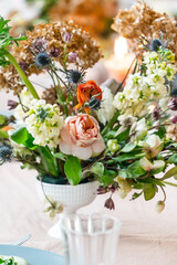 Easter bouquet on the table
