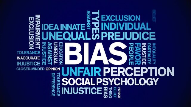 Bias animated word cloud;text design animation tag kinetic typography seamless loop.
