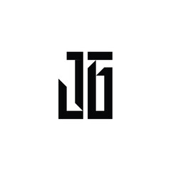Obraz premium JG monogram logo design letter text name symbol monochrome logotype alphabet character simple logo