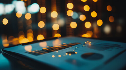 Abstract business Financial charts show a significant increase in profits in the stock market.This is driven by higher interest rates and continued growth. In the innovation world network of financial