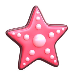 Starfish 3D illustration, ideal for ocean-themed projects or marine habitats