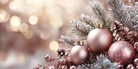Festive Holiday Wreath with Gold Bow - Symmetrical Christmas Decoration for Advertising, Cards, and Decorations