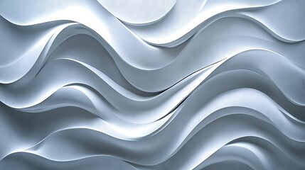 Obraz premium Abstract white wave background texture.