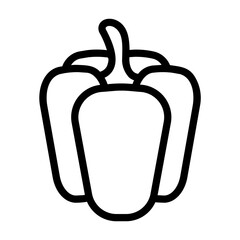 bell pepper Line Icon